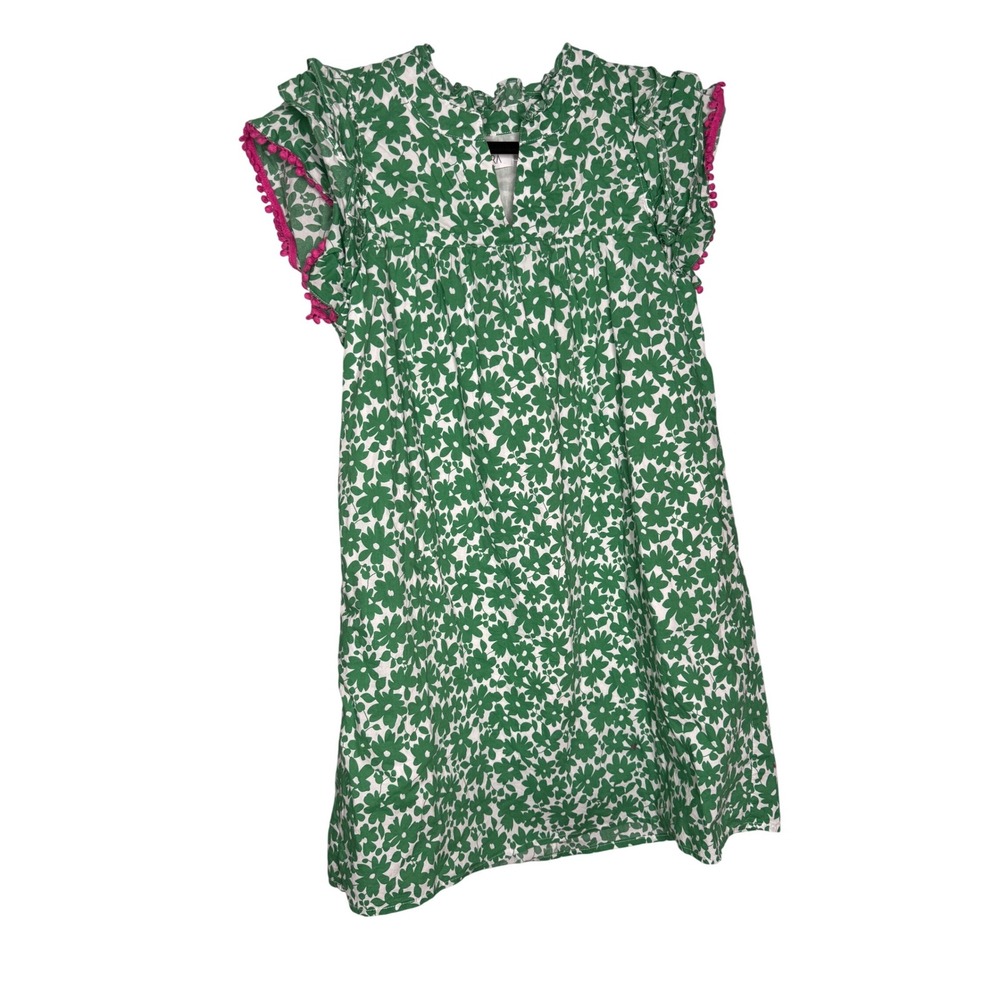 Avara green floral print mini dress spring garden party cute girly preppy